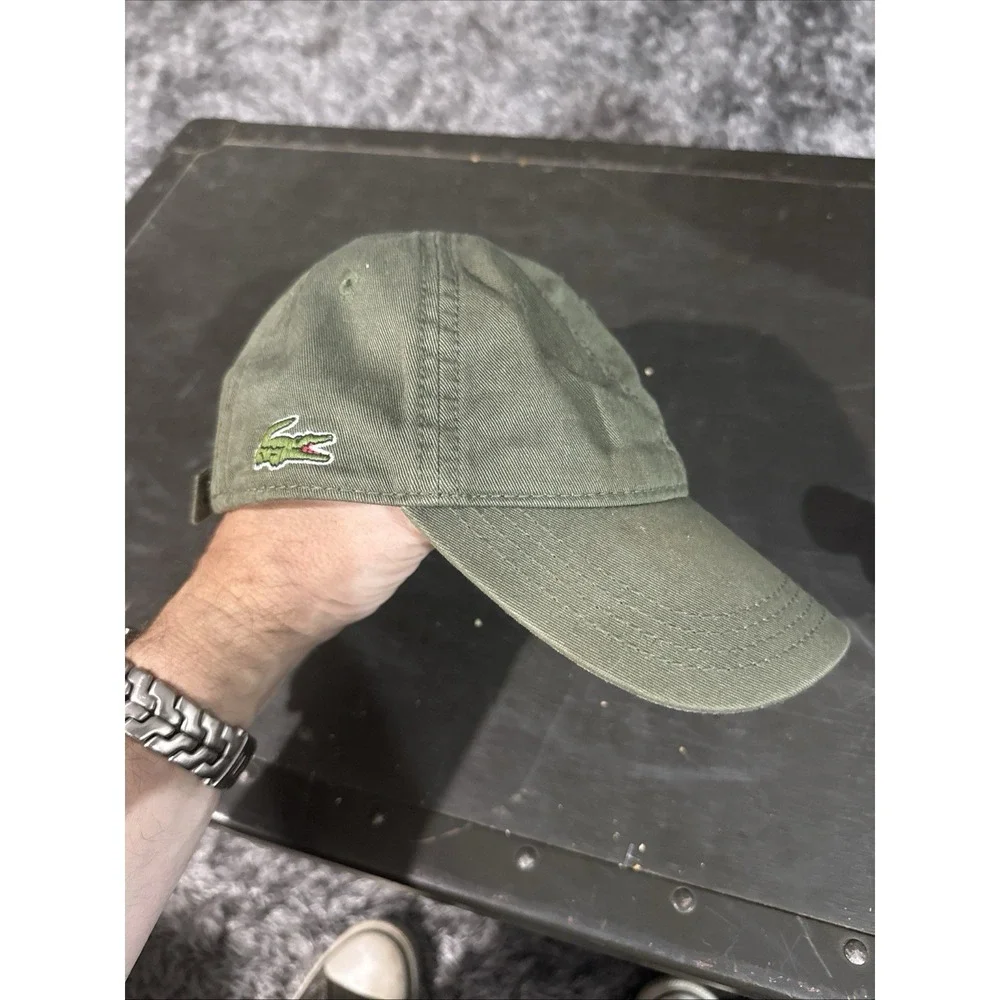 Lacoste Baseball‎ Tennis Cap Hat Green Strap Back Logo Size 6/9 ANS